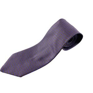 Brooks‎ Brothers Silk Tie Hand Made USA Fabric Woven in Italy Geometric Pattern